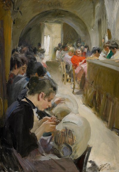 Lace-Making in Venice by Anders Leonard Zorn